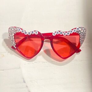 Red Handmade Justin Timberlake Forget Tomorrow Sunglasses.